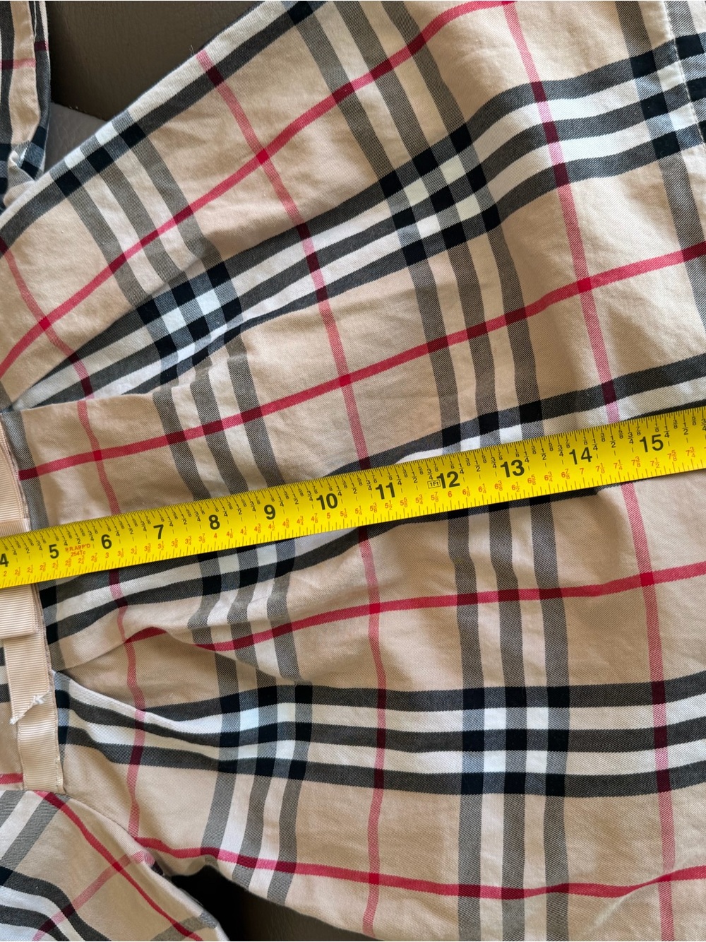 Fabulous Burberry Plaid Kids Dress with White Peter Pan Collar - Picture 7 of 9